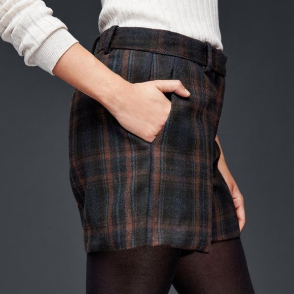 GAP Pants - GAP Wool Plaid Tailored Short